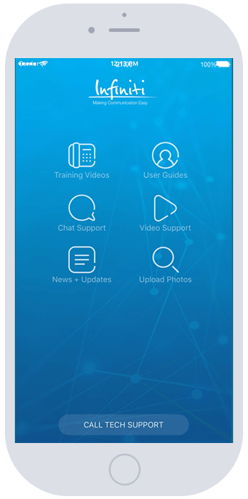 image of the Infiniti support app