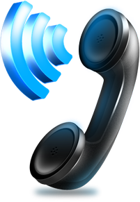 Image of a phone handset with sound coming out